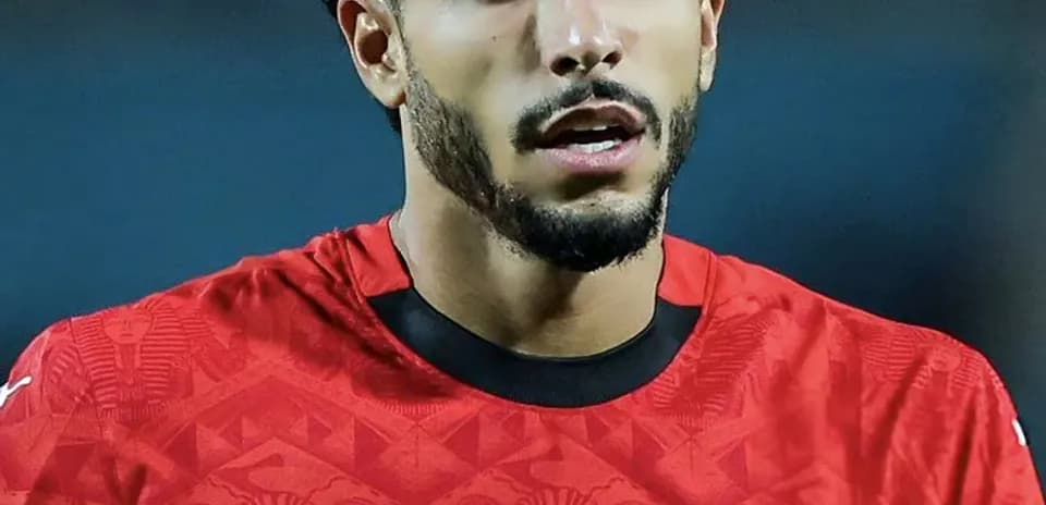 Player wearing Egypt national team jersey during match