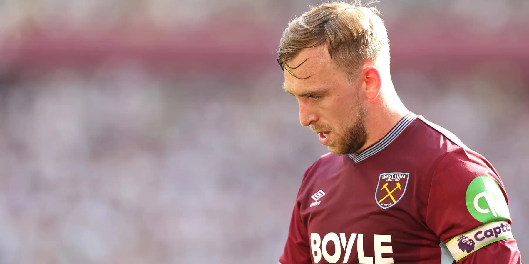 West Ham player in action during match