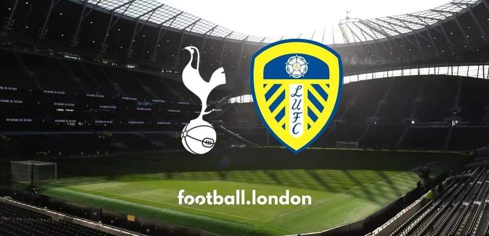 Tottenham Hotspur and Leeds United logos at stadium