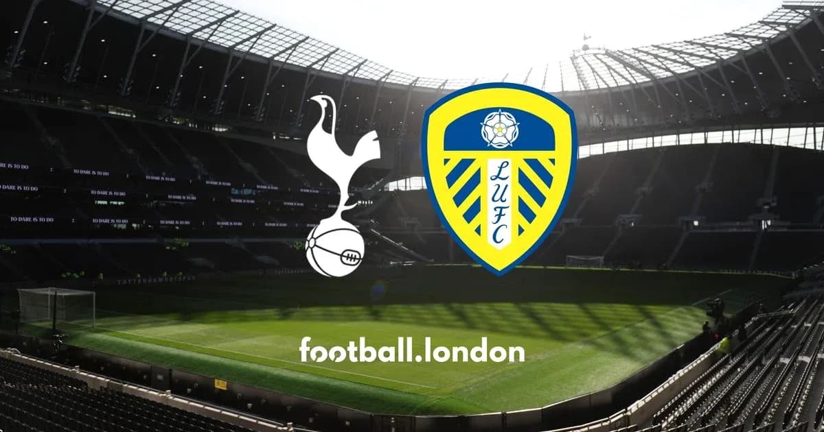 Tottenham Hotspur and Leeds United logos at stadium