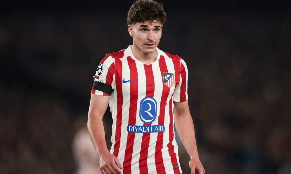 Atletico Madrid player during match on the field