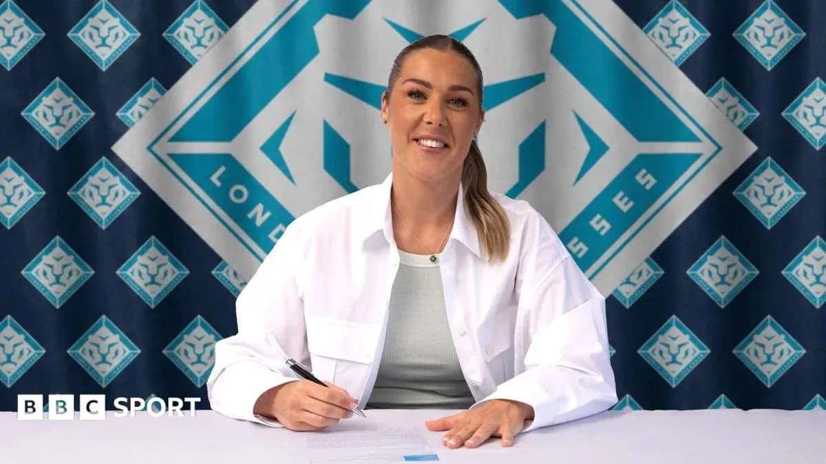 Athlete signing contract at promotional event