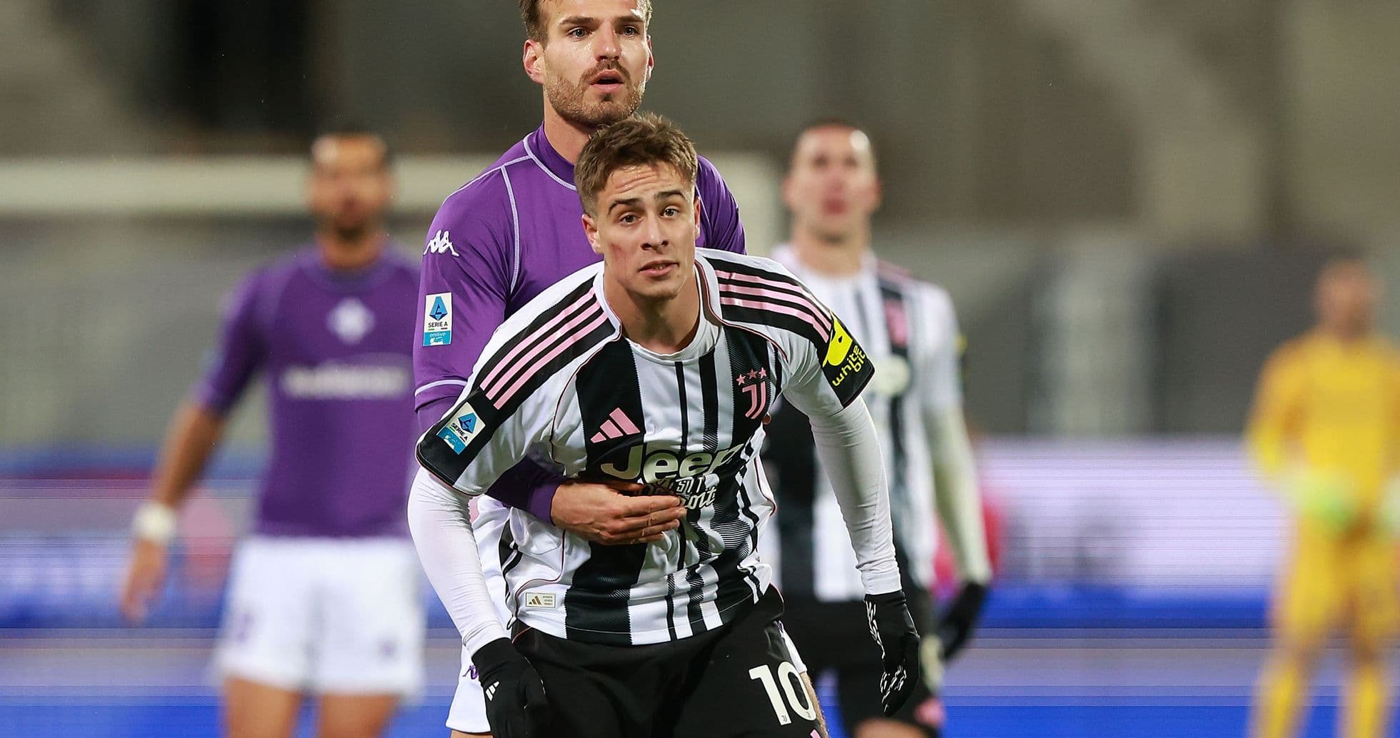 Juventus players during Serie A match against Fiorentina