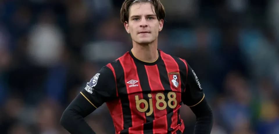 Player in Bournemouth kit during match