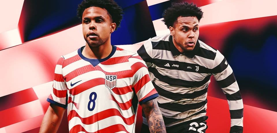 Player wearing USA and Juventus jerseys