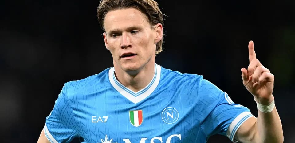 Napoli player celebrating during a match