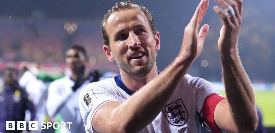 Harry Kane applauding fans after a match