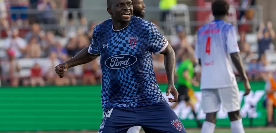 Indy Eleven player celebrating a goal