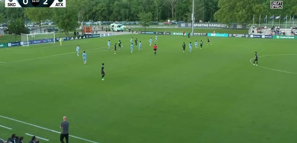 Austin II players in action against Sporting KC II