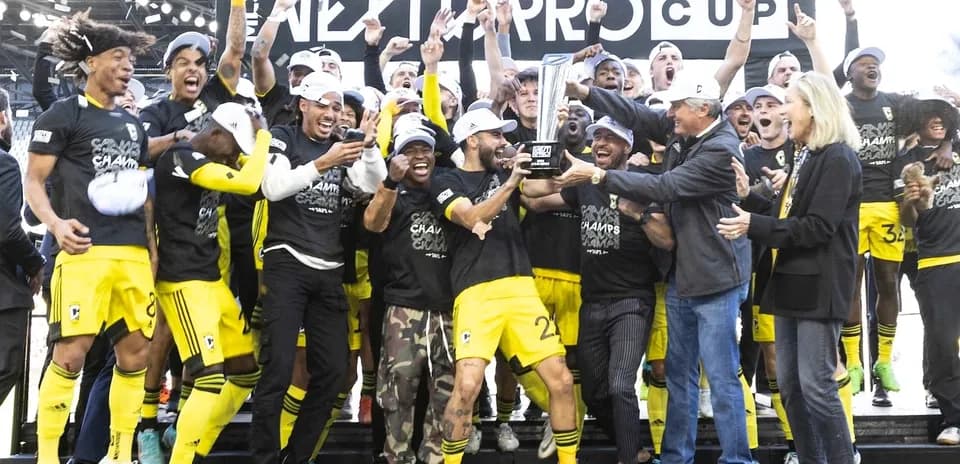 Columbus Crew II celebrating championship victory