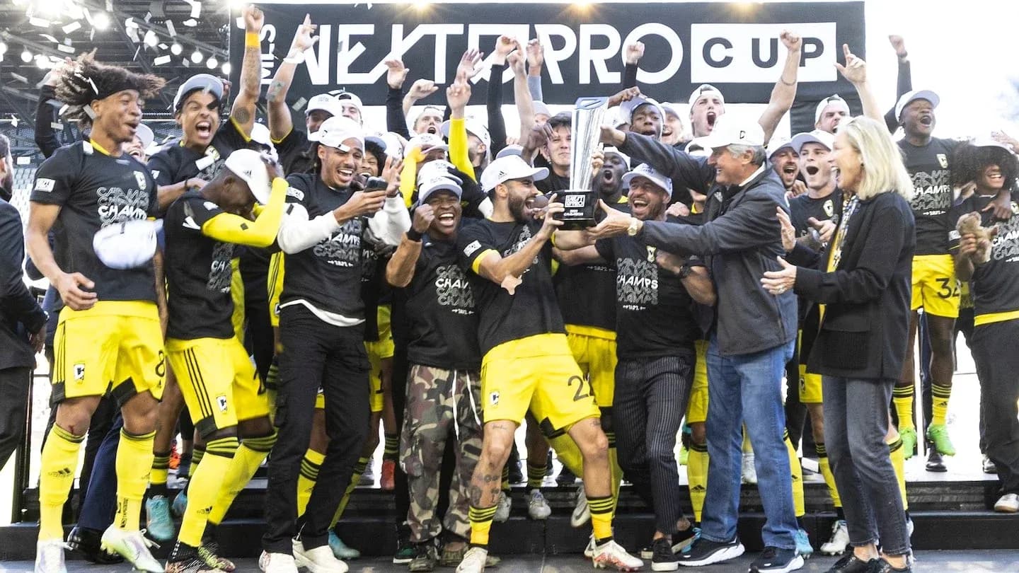 Columbus Crew II celebrating championship victory