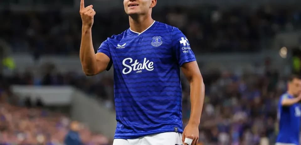Everton player celebrating during the match