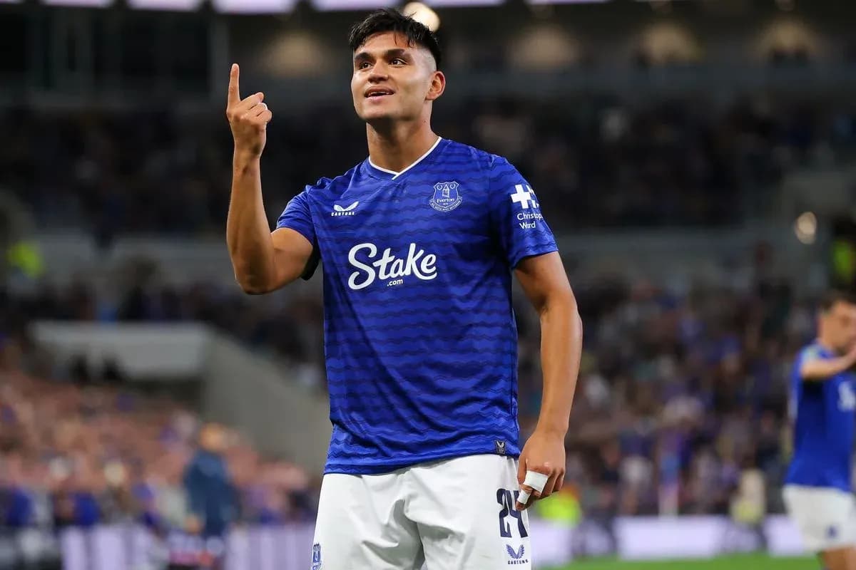 Everton player celebrating during the match