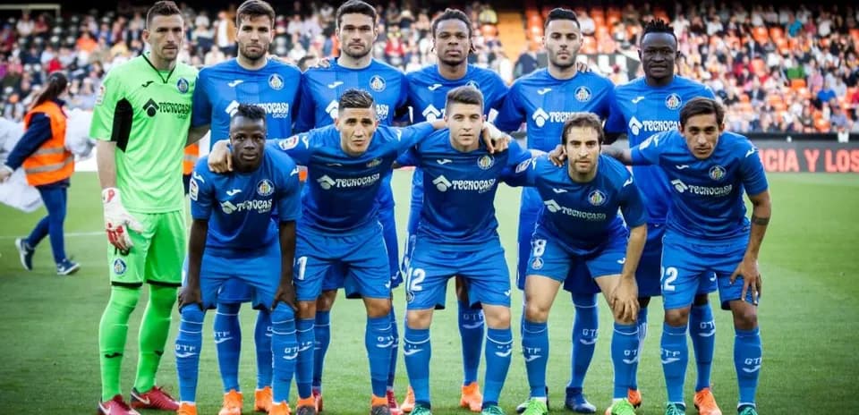Getafe team photo before La Liga match