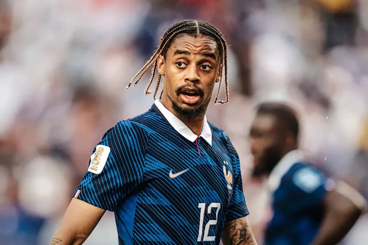 Player in blue France jersey during match Player in blue France jersey during match