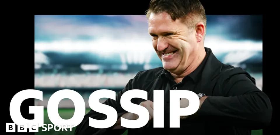 Man smiling in sports venue with 'GOSSIP' text overlay