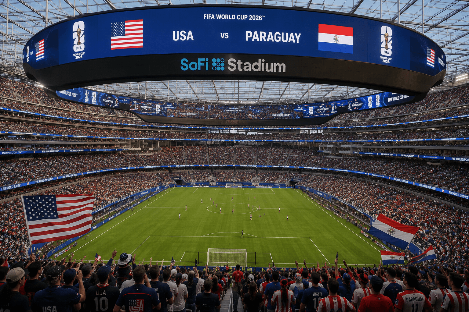 USA vs Paraguay match at SoFi Stadium