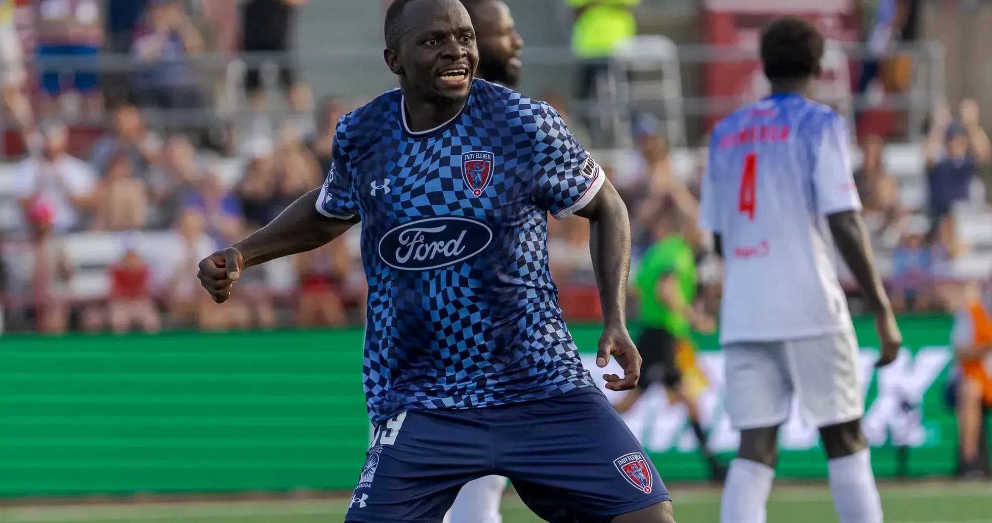 Indy Eleven player celebrating during USL match