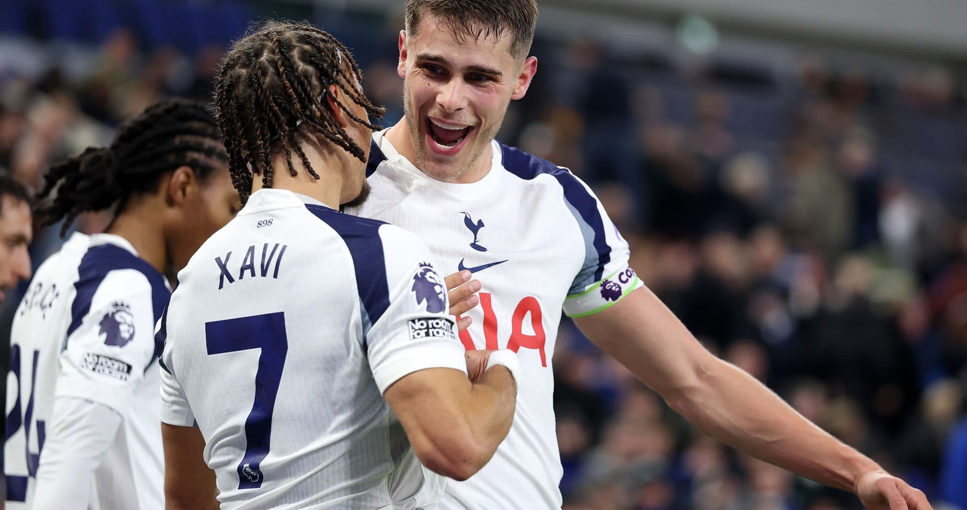 Players celebrating during Tottenham match
