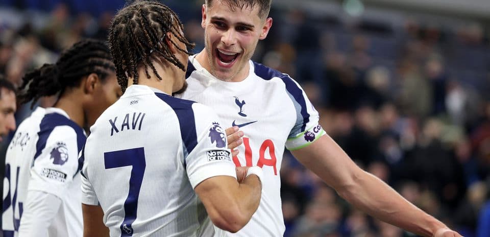 Players celebrating during Tottenham match