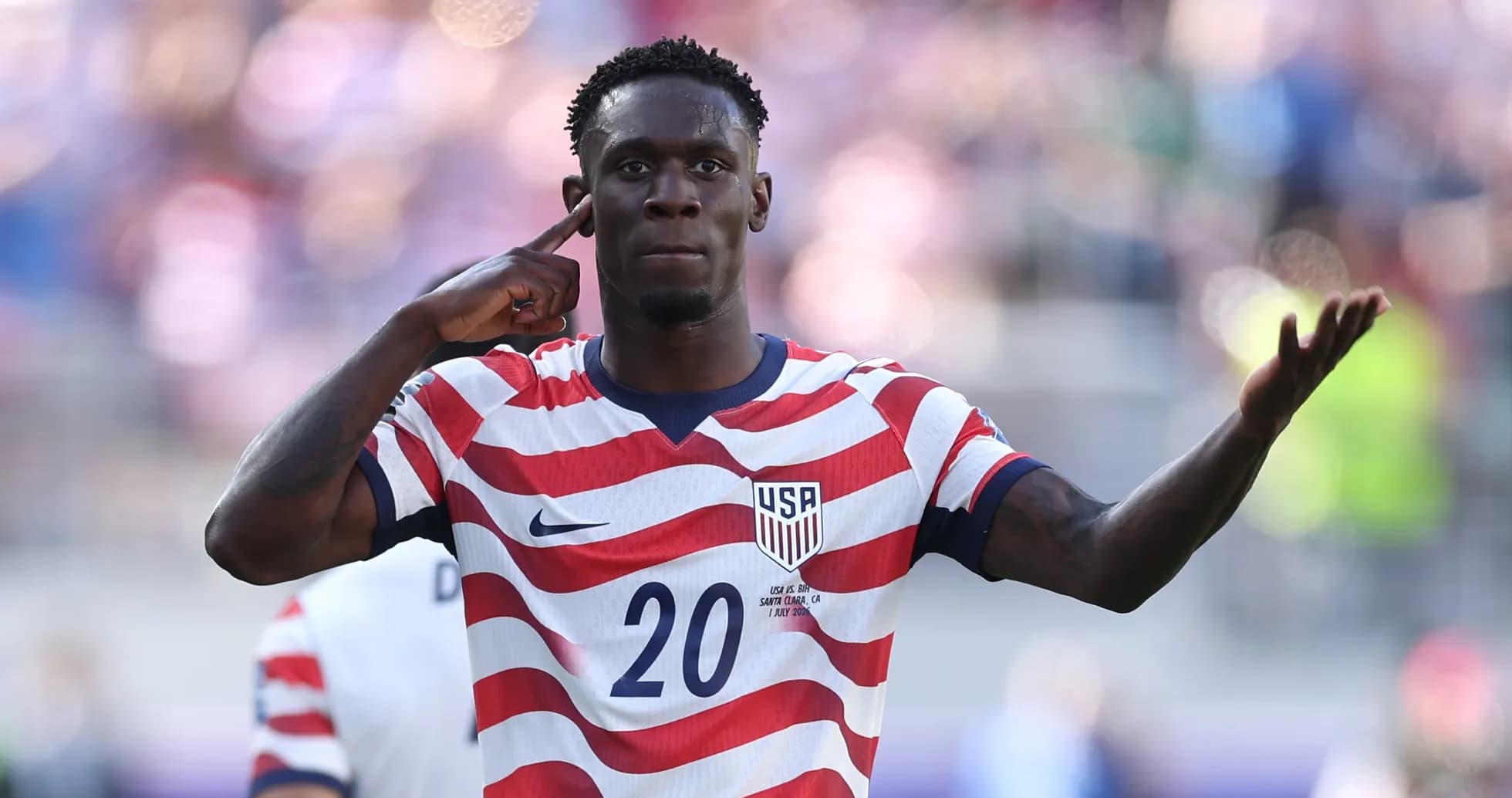 Player celebrating during USA football match