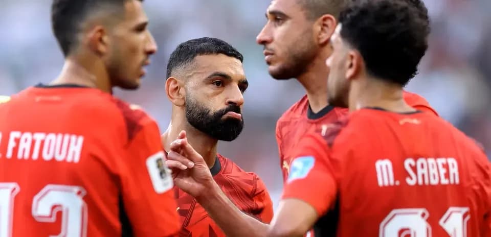 Egyptian players discussing during match