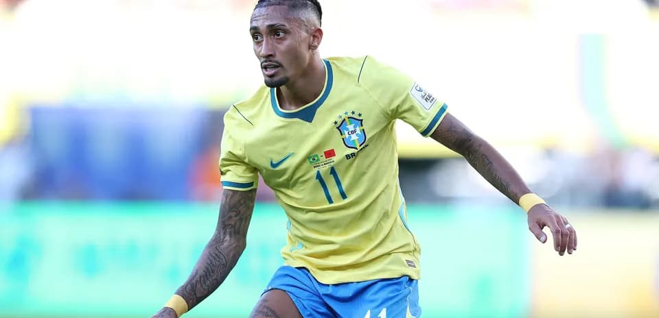 Player wearing Brazil jersey running on the field