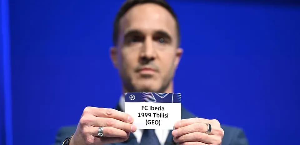 Official holding FC Iberia 1999 Tbilisi draw card