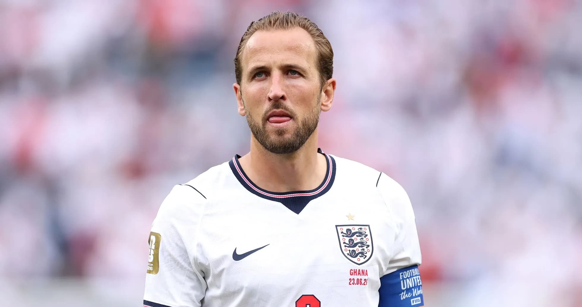 Player in England kit during match against Ghana