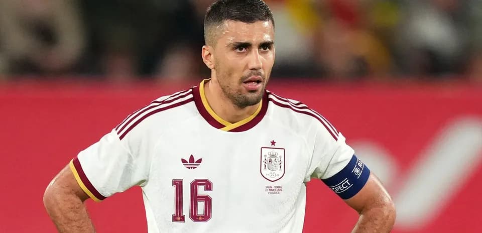 Player wearing Spain jersey during match