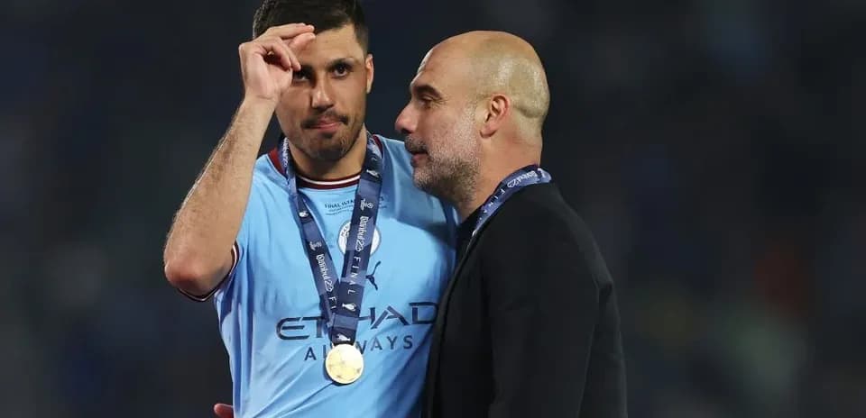 Player and coach discussing after match celebration
