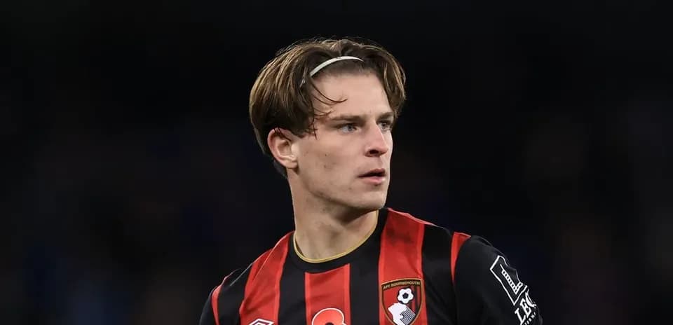 Bournemouth player looking focused on the field