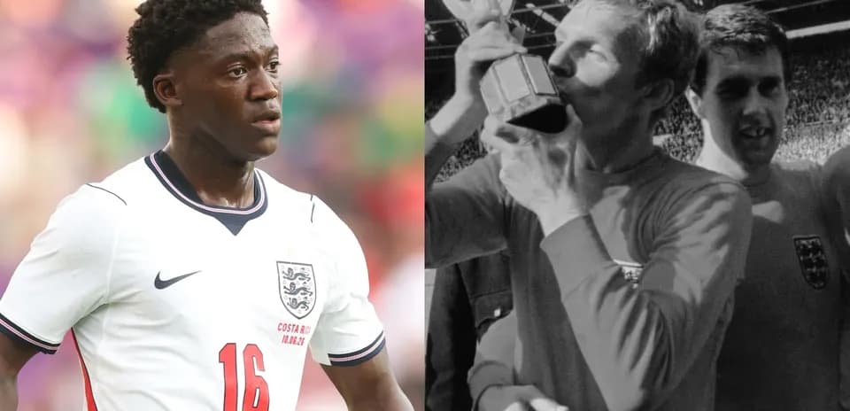 Current and former England football players side by side