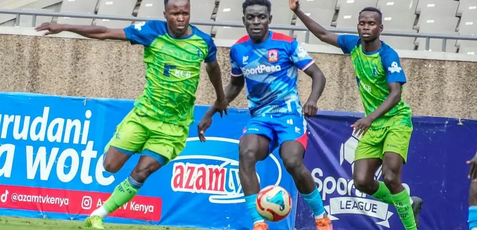 Players competing in Shabana vs KCB match