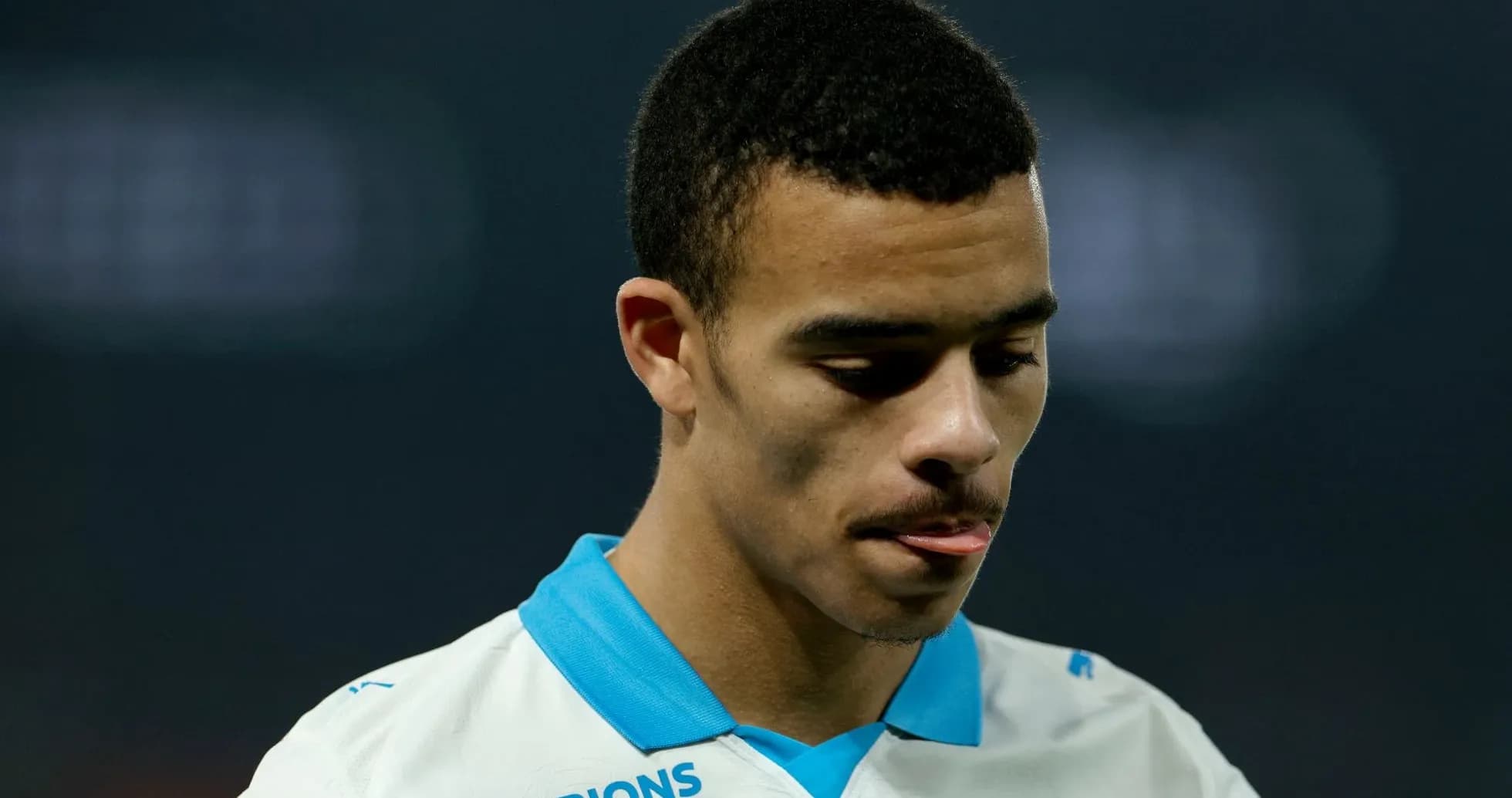 Player looking down during match reflection