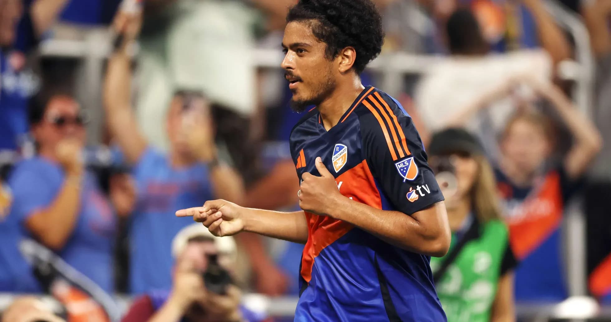 FC Cincinnati II player celebrating goal