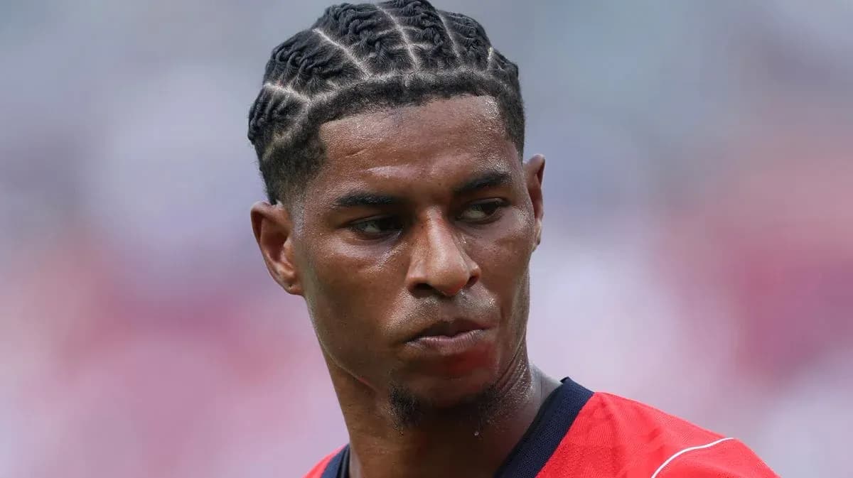 Athlete with braided hairstyle in sports attire