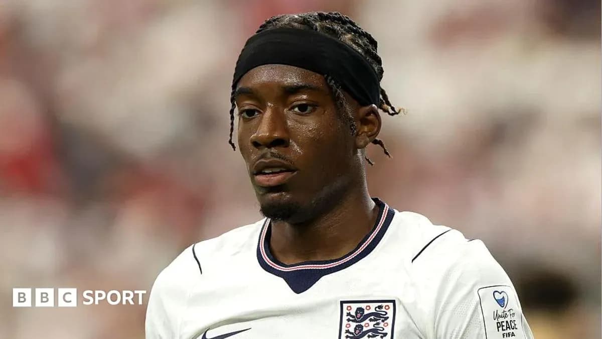 Player wearing England kit during a match
