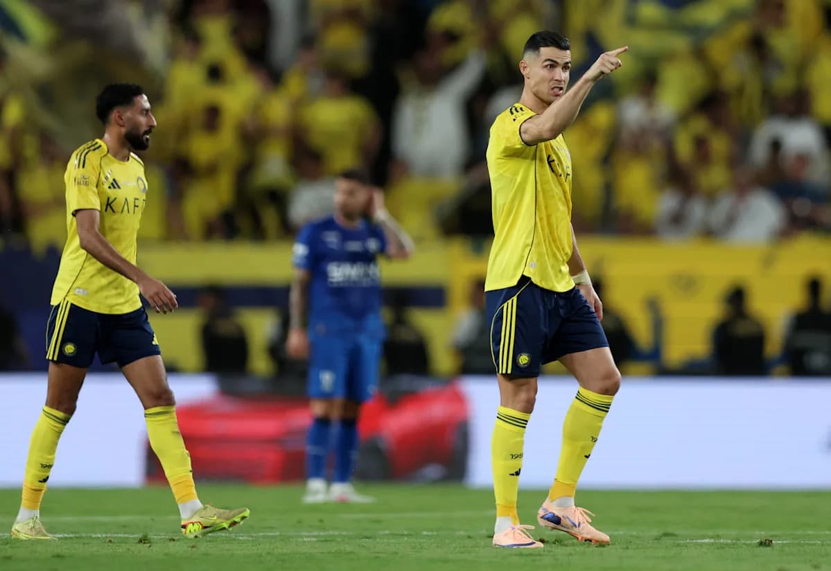 Two players on the field during a match