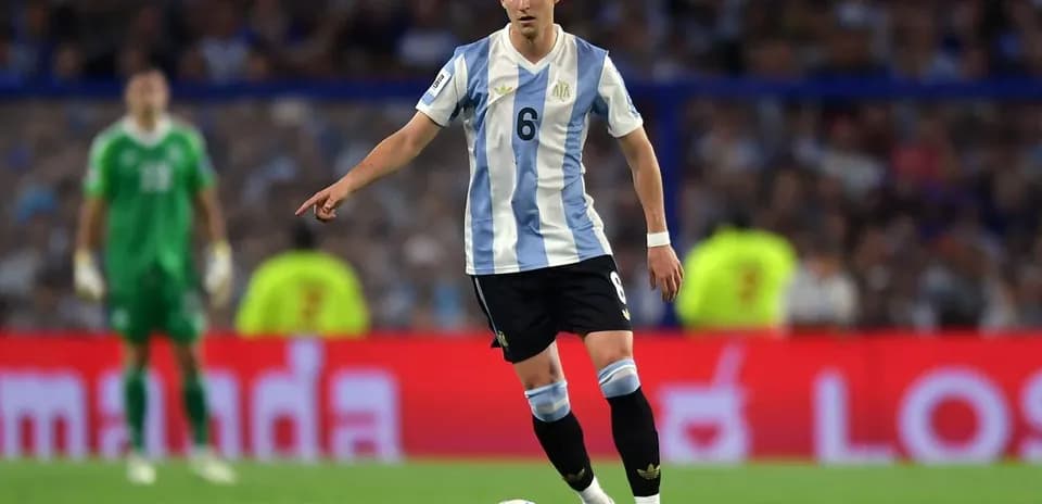 Argentinian player on field during match action