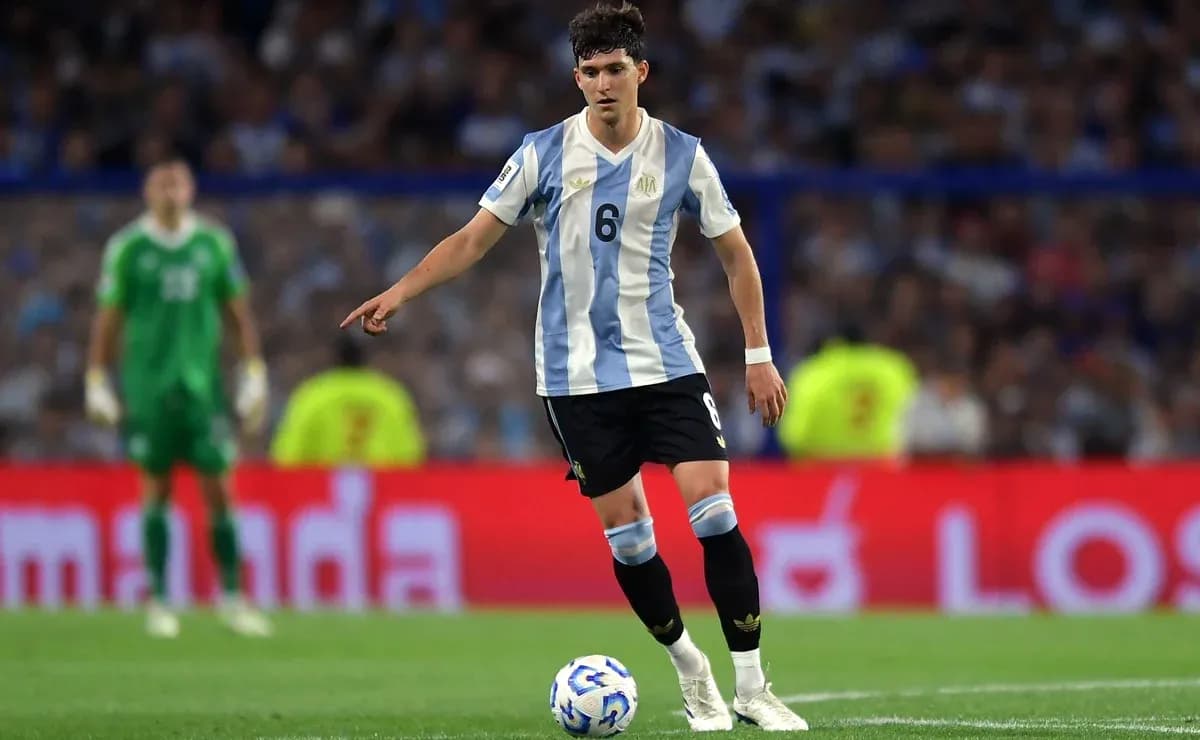 Argentinian player on field during match action