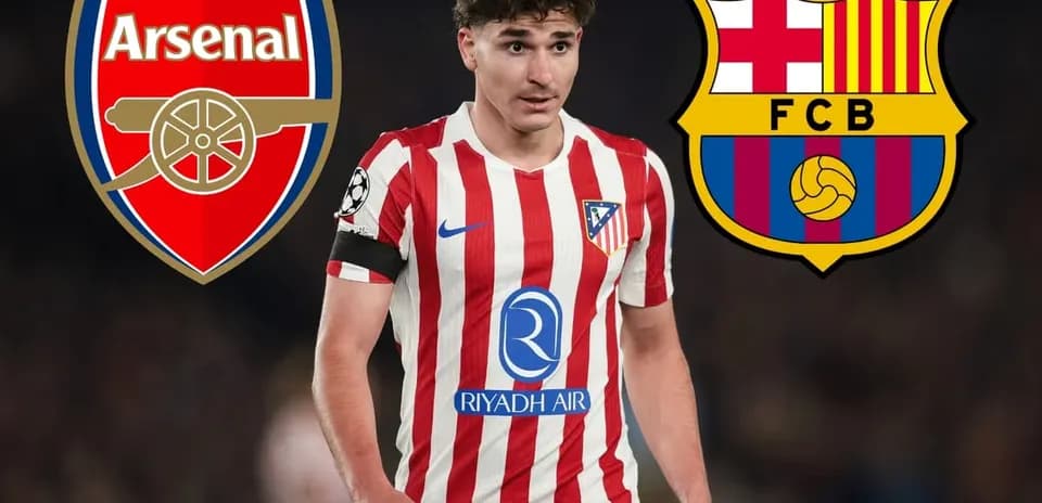 Player in Atletico Madrid kit with club logos