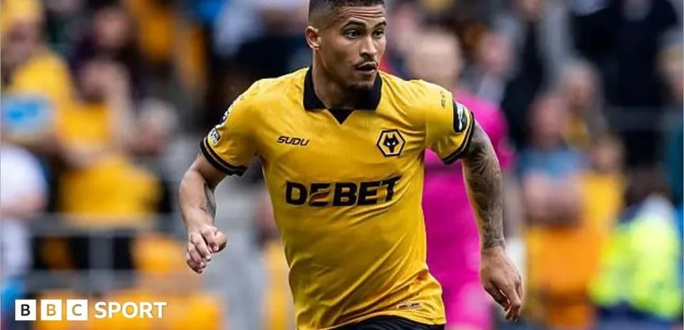 Wolverhampton player running during a match
