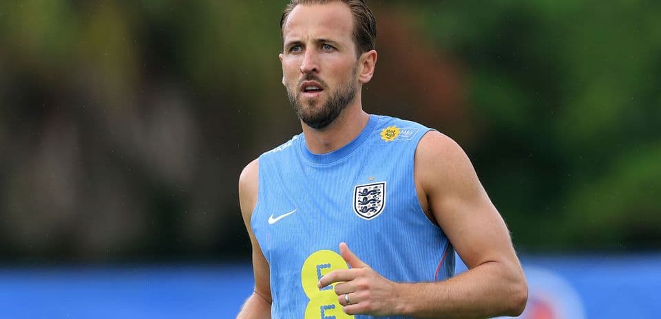 Player training during England football practice session