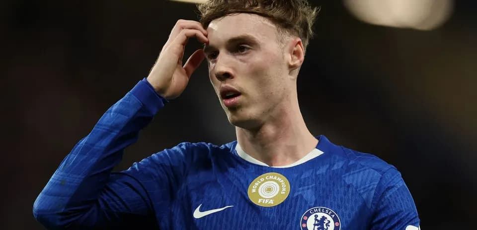 Player wearing Chelsea jersey during match