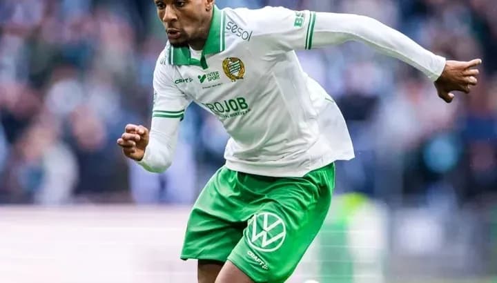 Player running on the field during a match