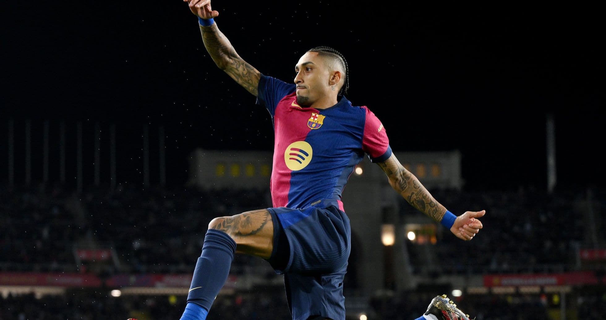 Barcelona player celebrating during La Liga match