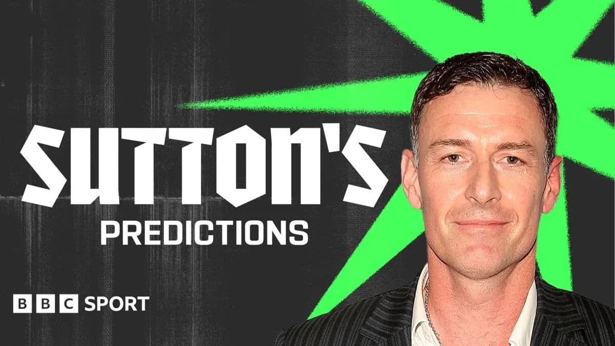 Sutton's Predictions graphic with presenter image