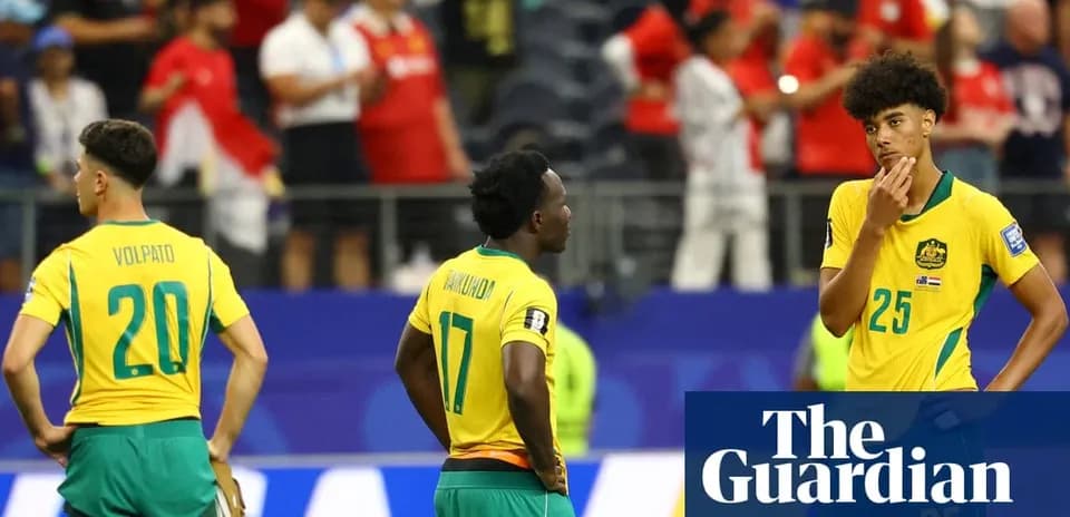 Three Australian players looking dejected after match