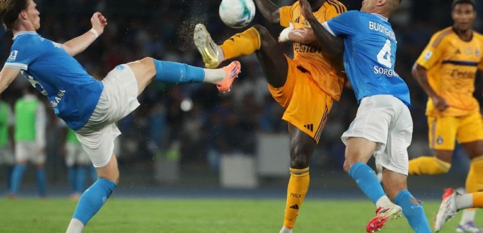 Pisa player in action against Napoli